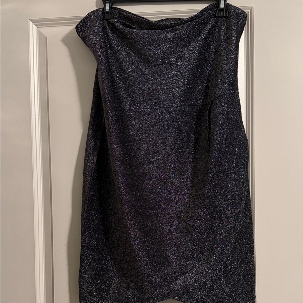 Strapless Sparkle Cocktail Dress in Black